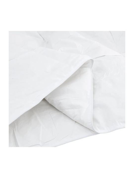 vidaXL Set Pilotă Single 135x220cm Alb 2buc
