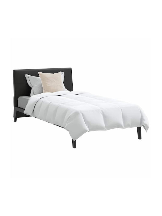 vidaXL Set Pilotă Single 135x220cm Alb 2buc