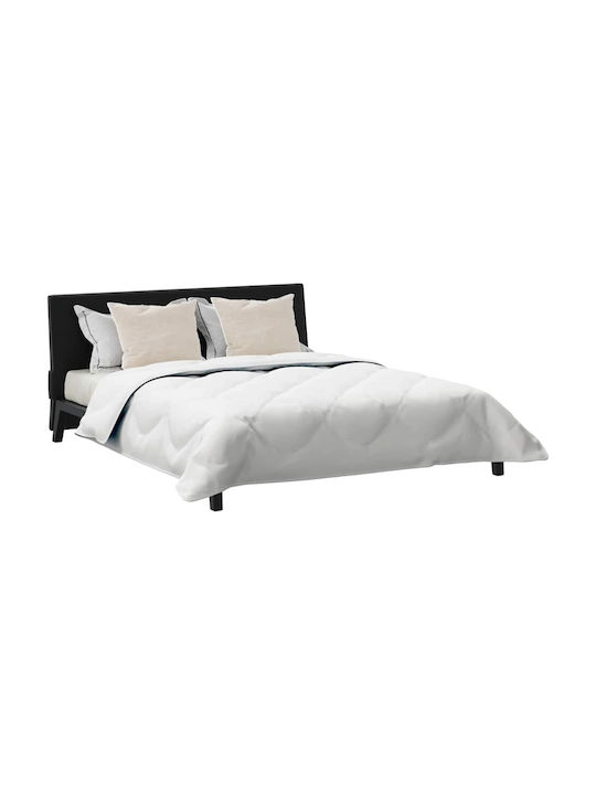 vidaXL Duvet Set Double with Microfiber Filling 200x200cm White 3pcs