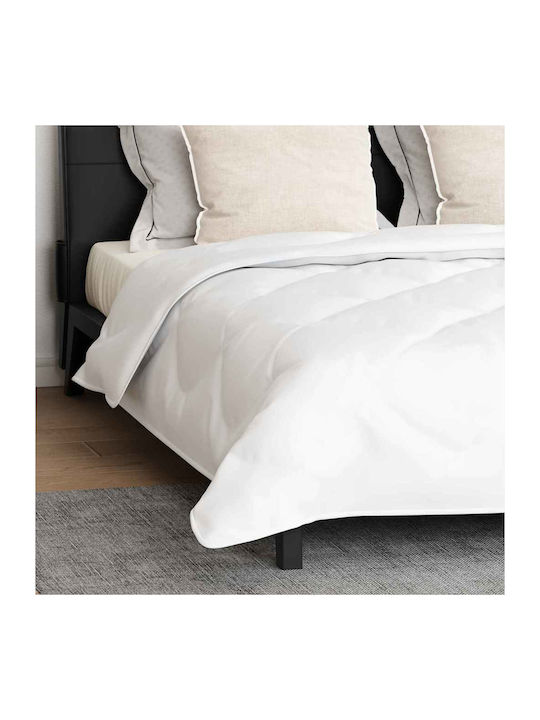 vidaXL Bettdecken-Set Doppelbett mit Microfiber-Füllung 200x200cm White 3Stück