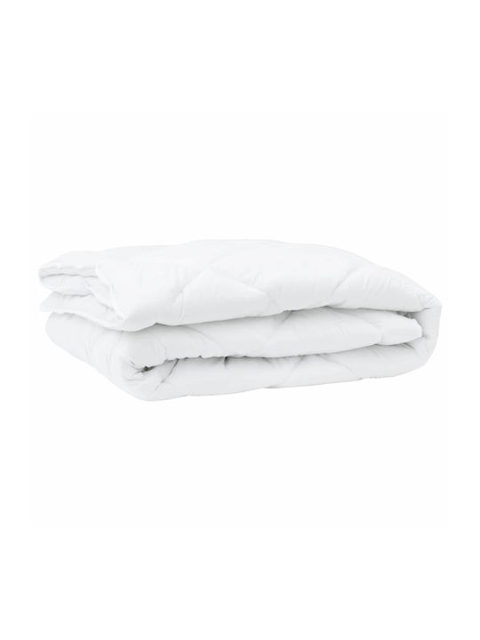 vidaXL Set Pilotă Dublu cu Umplutură Microfiber 200x200cm Alb 3buc