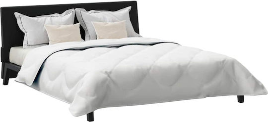 vidaXL Σετ Πάπλωμα Διπλό με Γέμιση Microfiber 200x200εκ. Λευκό 3τμχ