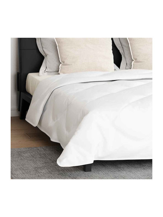 vidaXL Bettdecken-Set Doppelbett mit Microfiber-Füllung 200x220cm White 3Stück