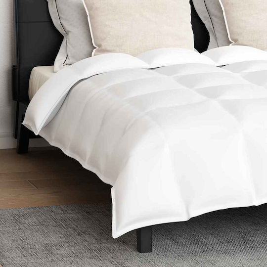 vidaXL Bettdecken-Set Doppelbett mit Microfiber-Füllung 200x220cm White 3Stück