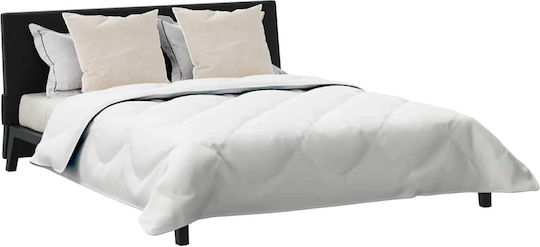 vidaXL Duvet Set Queen with Microfiber Filling 240x220cm White 3pcs