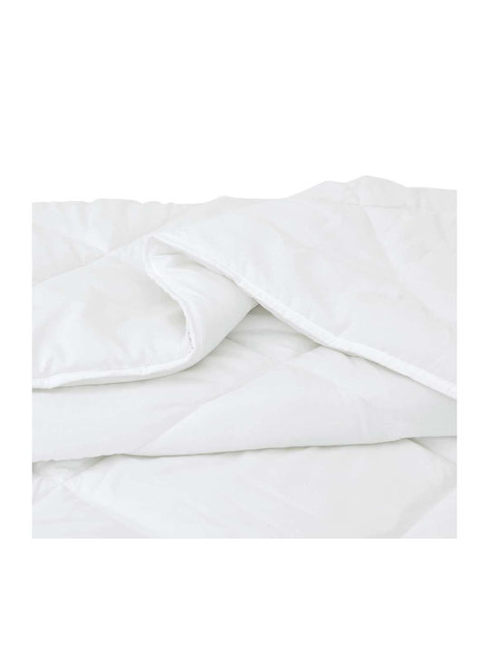 vidaXL Комплект Пухено Двойно с Пълнеж Microfiber 200x220бр Бял 3бр