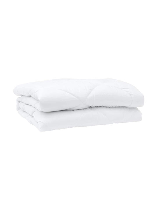 vidaXL Комплект Пухено Двойно с Пълнеж Microfiber 200x220бр Бял 3бр