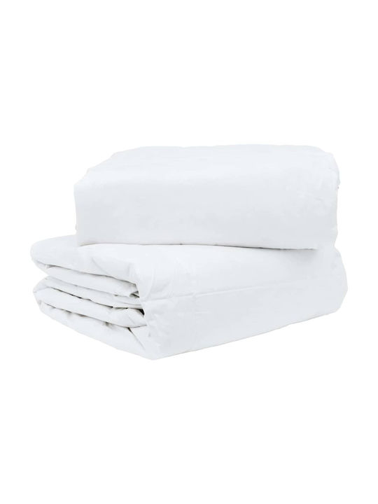 vidaXL Bettdecken-Set Doppelbett mit Microfiber-Füllung 200x200cm White 3Stück