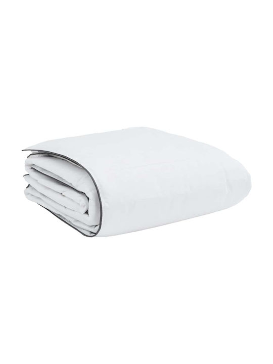vidaXL Bettdecken-Set Großes Doppelbett mit Microfiber-Füllung 220x260cm White 3Stück