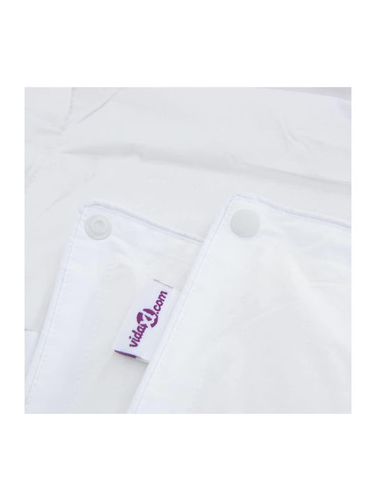 vidaXL Bettdecken-Set Großes Doppelbett mit Microfiber-Füllung 240x200cm White 3Stück