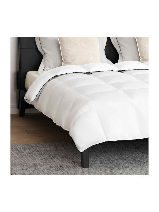 vidaXL Bettdecken-Set Großes Doppelbett mit Microfiber-Füllung 240x220cm White 3Stück