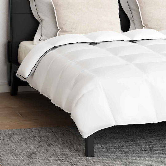 vidaXL Bettdecken-Set Großes Doppelbett mit Microfiber-Füllung 240x220cm White 3Stück