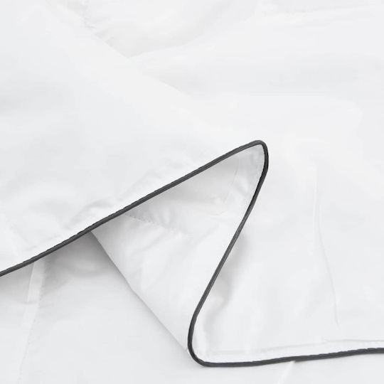 vidaXL Комплект Пухено Куинсайз с Пълнеж Microfiber 240x220бр Бял 3бр
