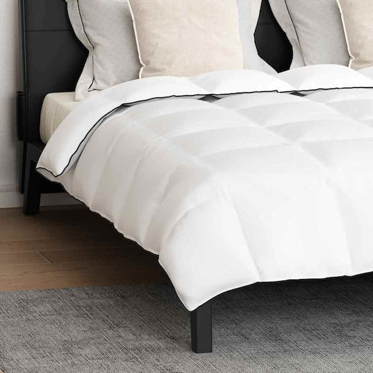 vidaXL Duvet Set Double with Microfiber Filling 200x200cm White 3pcs