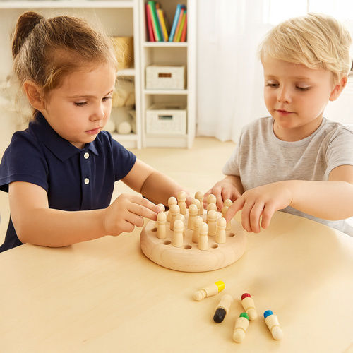 Kruzzel Holz-Schachfiguren Braun