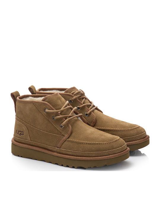 Neumel Suede Καφέ Chelsea Μποτάκια