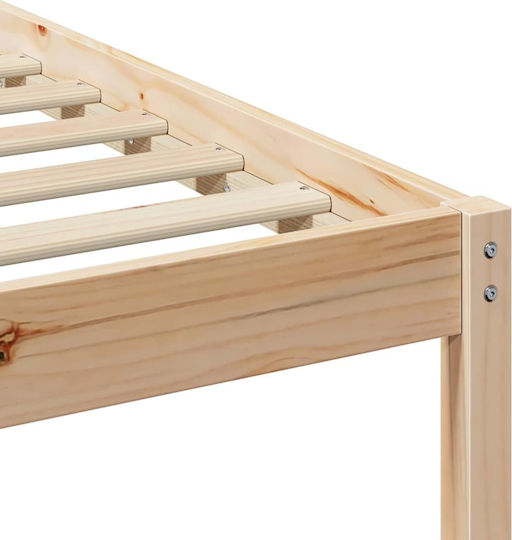 Κρεβάτι Διπλό για Στρώμα 140x190cm Καφέ Κρεβάτι Διπλό για Στρώμα 140x190cm Καφέ