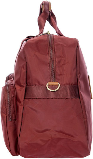 Bric's Milano Burgundy Fabric Sack Voyage M46cm