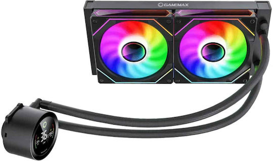 GameMax IceBurg 240 Digital Υδρόψυξη AIO CPU με 2 Ανεμιστήρες 120mm και ARGB Φωτισμό