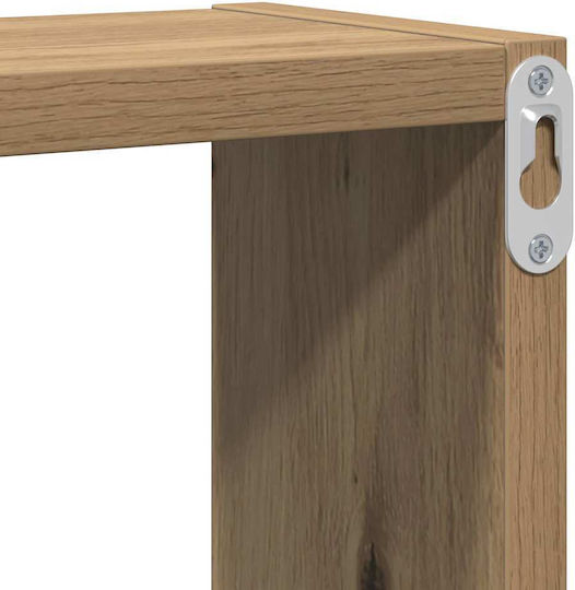 Cube Shelf Artisan Oak 96x12x64cm