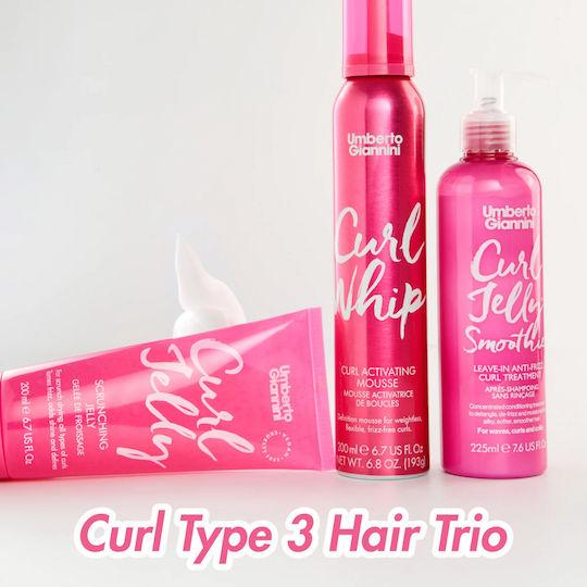 Leave-in Treatment Curly Hair Anti-static Effect Curl Jelly Smoothie Umberto Giannini 225 Ml Curl Jelly Smoothie