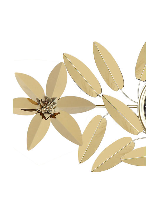 Keskor Wall Clock Metallic Gold 115x43cm