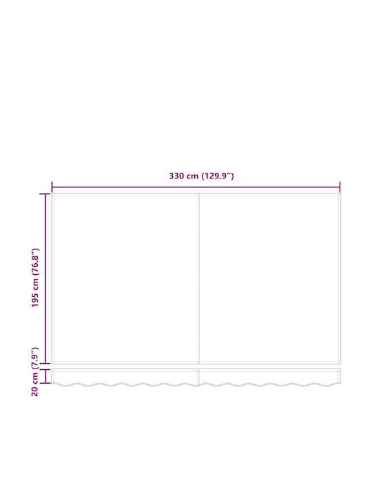 vidaXL Schelet De Copertină Terasă 3.5x2m