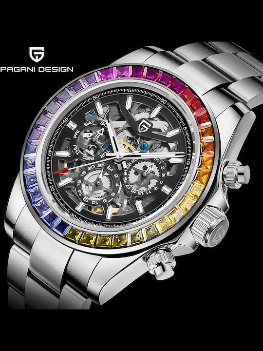 Pagani Design Ρολόι Αυτόματο με Μεταλλικό Μπρασελέ Pagani Design Ρολόι Αυτόματο με Μεταλλικό Μπρασελέ