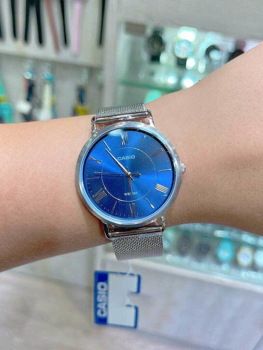 Casio Colecția Ceasuri Bărbați 40mm Cu Baterie Și Brățară Din Metal Albastră