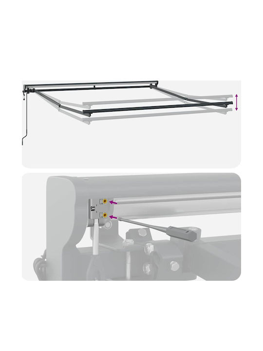 vidaXL Terrace Awning Frame 3.5x2.5m