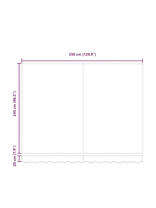 vidaXL Terrace Awning Frame 3.5x2.5m