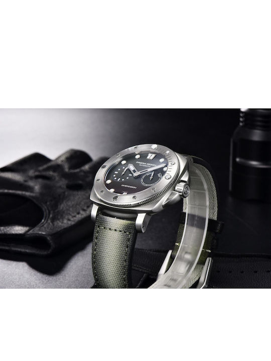 Pagani Design Ceas Barbati Cronograf Automat cu Brățară din Metal Gri PD-1767-Gri-White