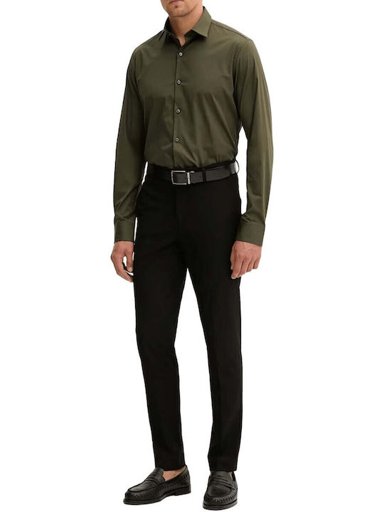 Long-sleeved Cotton Shirt Green