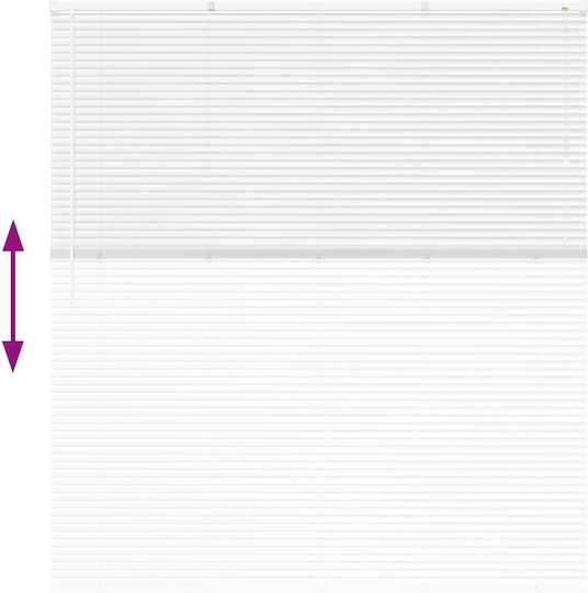 vidaXL Beschattungsrollo Aluminium in Weiß Farbe L160xH175cm