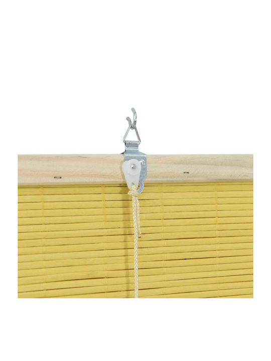 vidaXL Shade Blind Bamboo in Yellow Color L120xH160cm