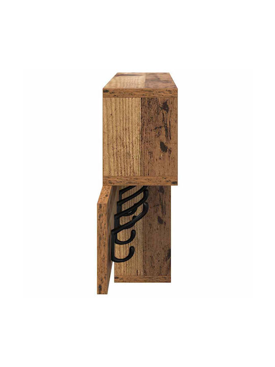 vidaXL Wooden Wall Hanger Brown 100x43.5cm 1pc