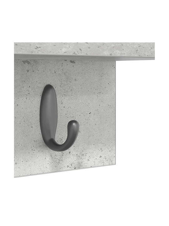 vidaXL Κρεμάστρα Τοίχου Ξύλινη Γκρι 60x18x10.5cm