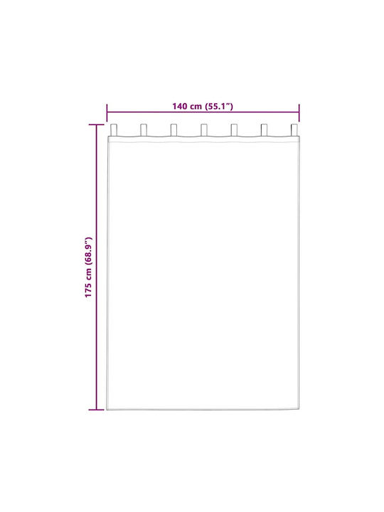 vidaXL Set Curtains Blackout Window with Tab Top Brown 140x175cm