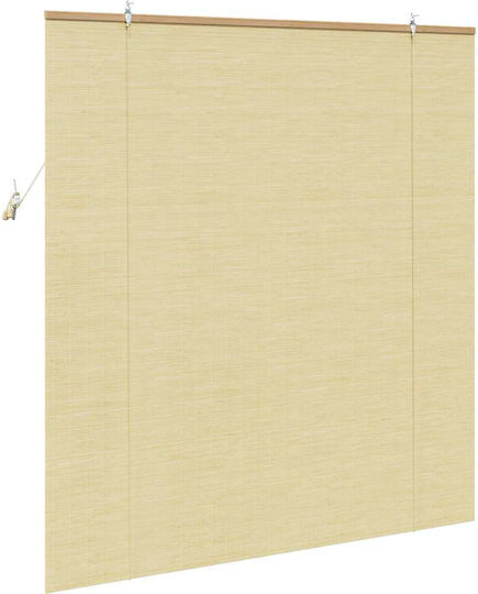 vidaXL Κουρτίνα Παραθύρου με Τρέσα Καφέ 150x160εκ.
