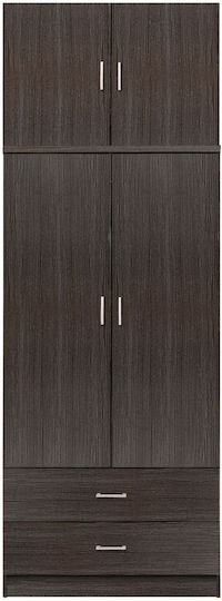 Doppeltür Kleiderschrank Reina mit Aufsatz Zebrano 80x42x241cm