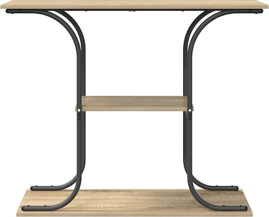Конзолна маса от Дърво & Метал Sonoma Oak Д101xШ35xВ80.5cm Конзолна маса от Дърво & Метал Sonoma Oak Д101xШ35xВ80.5cm