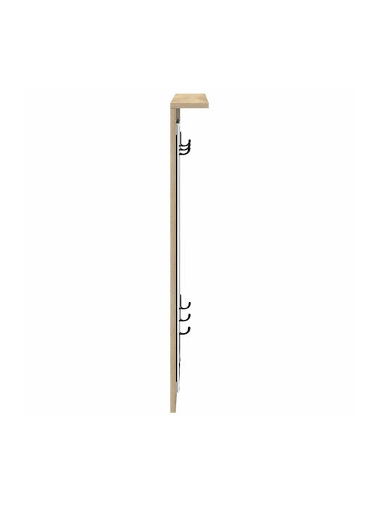 Eingangsmöbel mit Spiegel & Garderobe Sonoma Oak 84x10x80cm