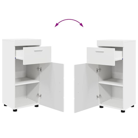 vidaXL Ντουλάπι Μπάνιου 37x31.5x82cm Λευκό