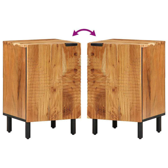 vidaXL Ντουλάπι Μπάνιου 38x33.5x58cm Καφέ