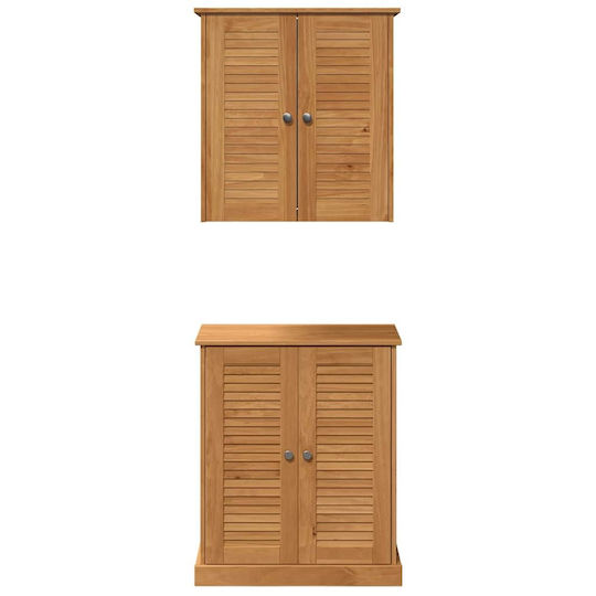 vidaXL Cabinet de baie L67.5xA34xÎ80cm Maro