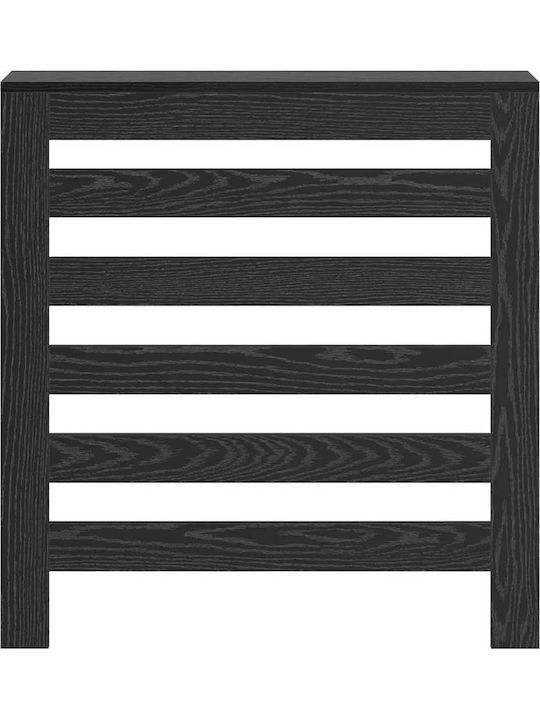 vidaXL Black Particleboard Radiator Cover 78x20x82cm