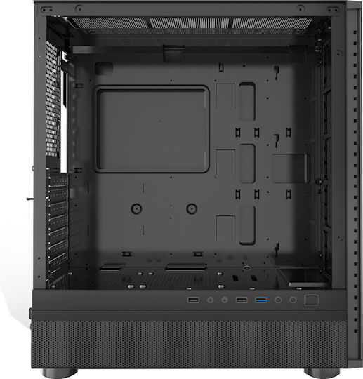 PCCOOLER IE200 Gaming Middle Tower Carcasă Calculator cu Fereastră Laterală Negru