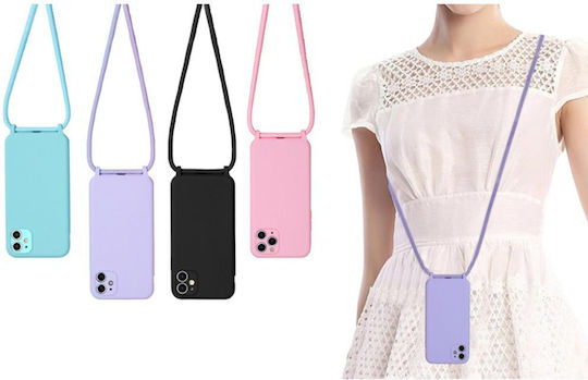 Sonique Carryhang Back Cover Silicon 0.5mm cu Curea Verde deschis (Redmi 9)