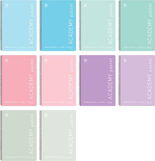 Typotrust Spiral Caiet Cu dungi A4 3 de Subiecte Pastel 1buc (Culori diverse)