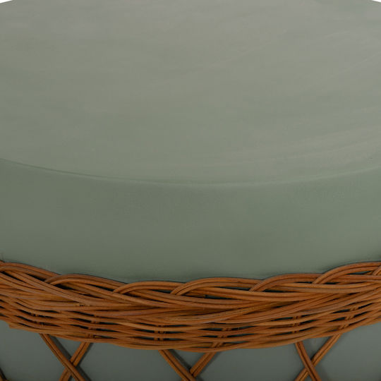 Round Central Coffee Table Fiber Green 56x56x47 cm